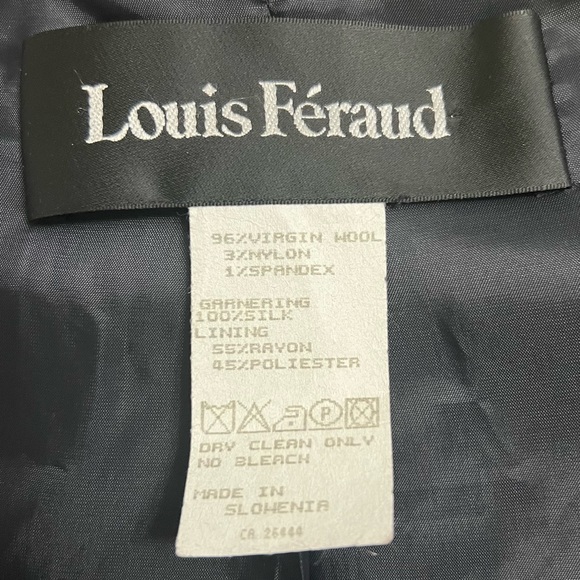 Louis Feraud Vintage Virgin Wool Blazer Navy Size Medium Excellent Condition - Picture 4 of 9